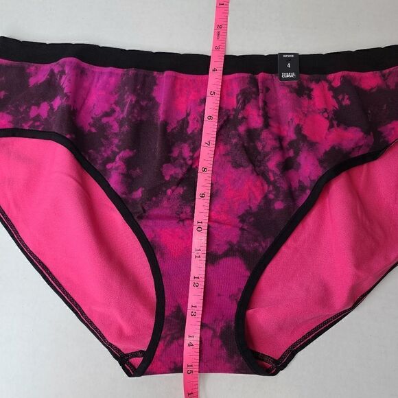 4X 26W Torrid Pink Tiedye Hipster Panty Goth Seamless Knit Stretch Slimming mid - Picture 6 of 7